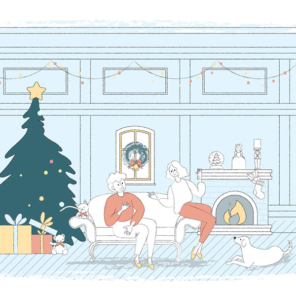 Noël animation scène